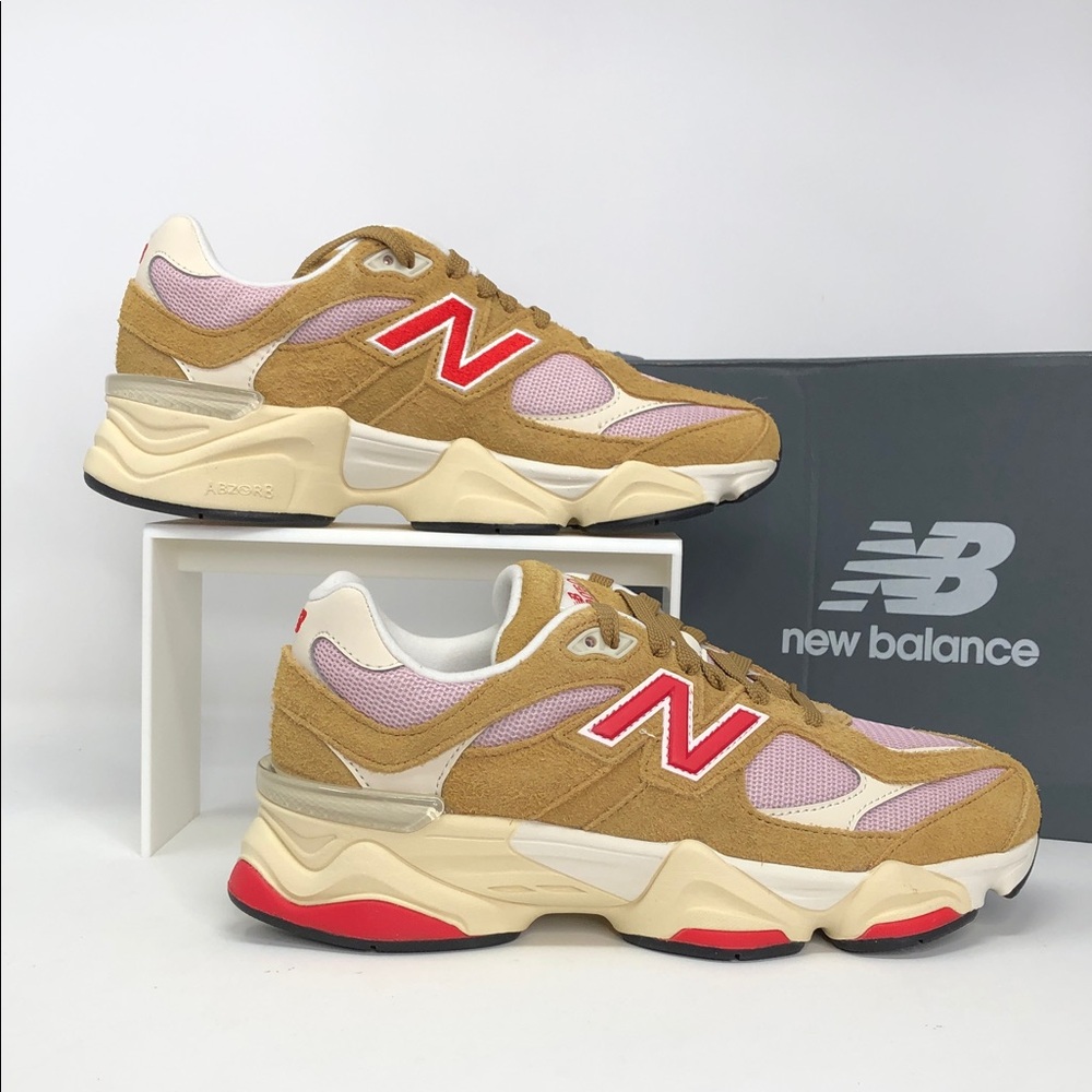 New Balance 9060 Great Plains GC9060VD Beige Pink Youth Sneakers - Size - 7Y